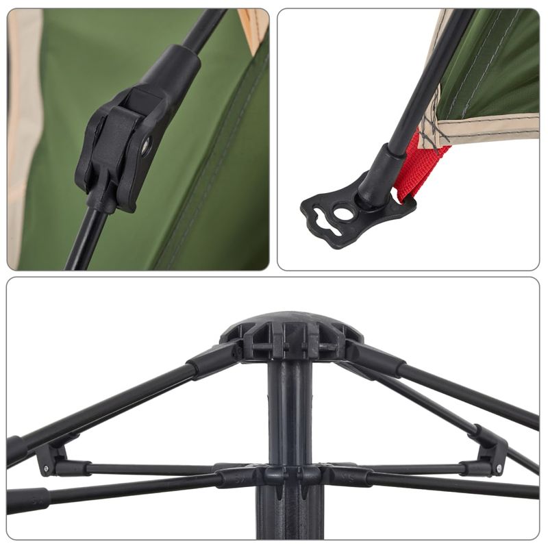 Sport si Outdoor - Camping - Corturi camping - Cort de camping cupola 4 persoane, setare rapida, verde - Infinity.ro