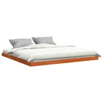 Casa si Gradina - Mobilier - Paturi si accesorii - Paturi - Cadru de pat, maro ceruit, 200x200 cm, lemn masiv de pin - Infinity.ro