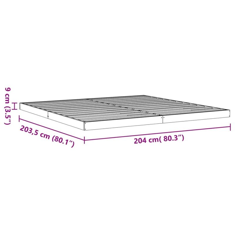 Casa si Gradina - Mobilier - Paturi si accesorii - Paturi - Cadru de pat, maro ceruit, 200x200 cm, lemn masiv de pin - Infinity.ro
