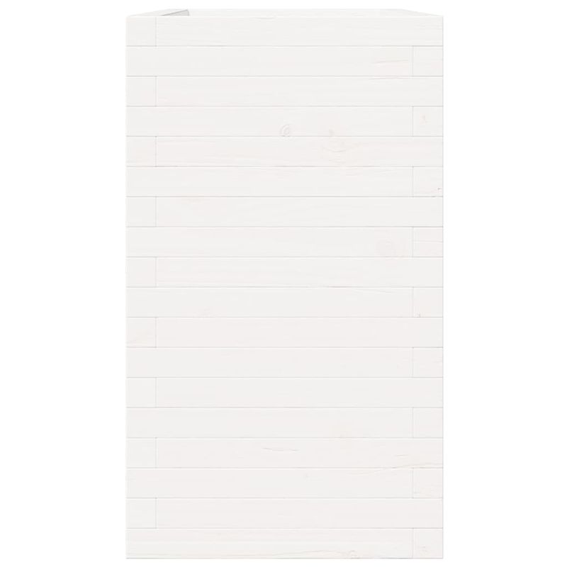 Casa si Gradina - Gradinarit si plante - Plante si ghivece - Ghivece si suporturi - Jardiniera de gradina, alb, 90x40x72,5 cm, lemn masiv de pin - Infinity.ro