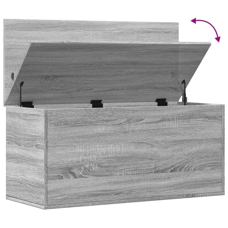 Casa si Gradina - Mobilier - Organizare si depozitare - Cutii depozitare - Cutie de depozitare, gri sonoma, 100x42x46 cm, lemn prelucrat - Infinity.ro