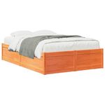 Casa si Gradina - Mobilier - Paturi si accesorii - Paturi - Cadru de pat, maro ceruit, 120x200 cm, lemn masiv de pin - Infinity.ro
