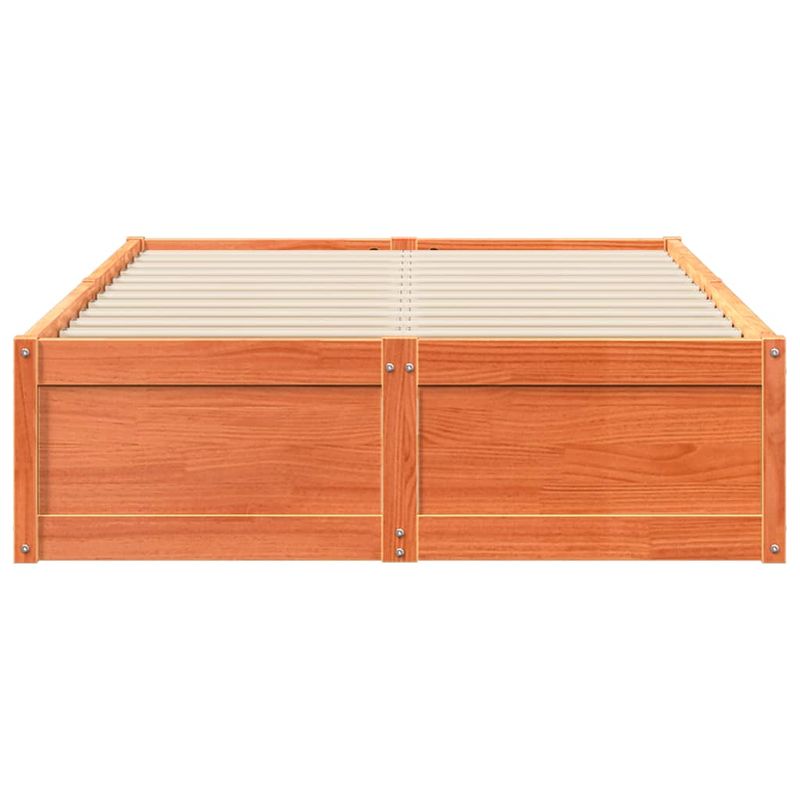Casa si Gradina - Mobilier - Paturi si accesorii - Paturi - Cadru de pat, maro ceruit, 120x200 cm, lemn masiv de pin - Infinity.ro