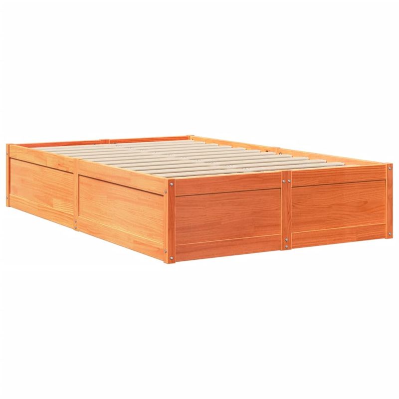 Casa si Gradina - Mobilier - Paturi si accesorii - Paturi - Cadru de pat, maro ceruit, 120x200 cm, lemn masiv de pin - Infinity.ro