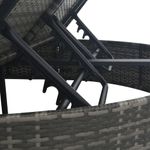 Casa si Gradina - Gradina si terasa - Mobilier exterior - Scaune si sezlonguri gradina - Sezlong cu 2 locuri cu perne, gri, poliratan - Infinity.ro