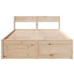 Casa si Gradina - Mobilier - Paturi si accesorii - Paturi - Cadru de pat cu sertare, 140x190 cm, lemn masiv de pin - Infinity.ro