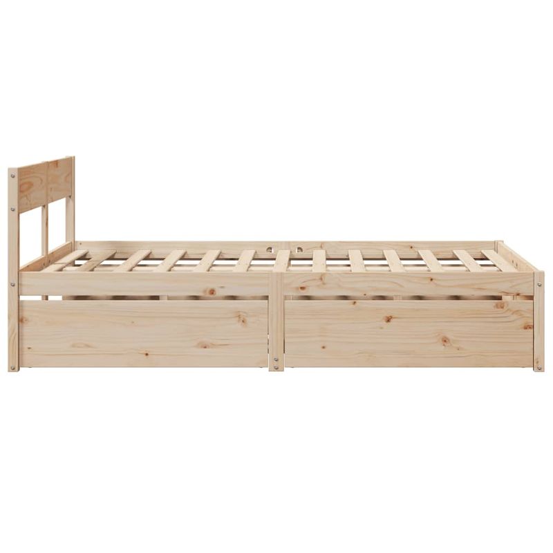 Casa si Gradina - Mobilier - Paturi si accesorii - Paturi - Cadru de pat cu sertare, 140x190 cm, lemn masiv de pin - Infinity.ro