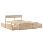 Casa si Gradina - Mobilier - Paturi si accesorii - Paturi - Cadru de pat cu sertare, 140x190 cm, lemn masiv de pin - Infinity.ro