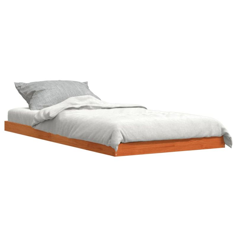 Casa si Gradina - Mobilier - Paturi si accesorii - Paturi - Cadru de pat, maro ceruit, 100x200 cm, lemn masiv de pin - Infinity.ro