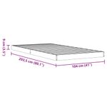 Casa si Gradina - Mobilier - Paturi si accesorii - Paturi - Cadru de pat, maro ceruit, 100x200 cm, lemn masiv de pin - Infinity.ro