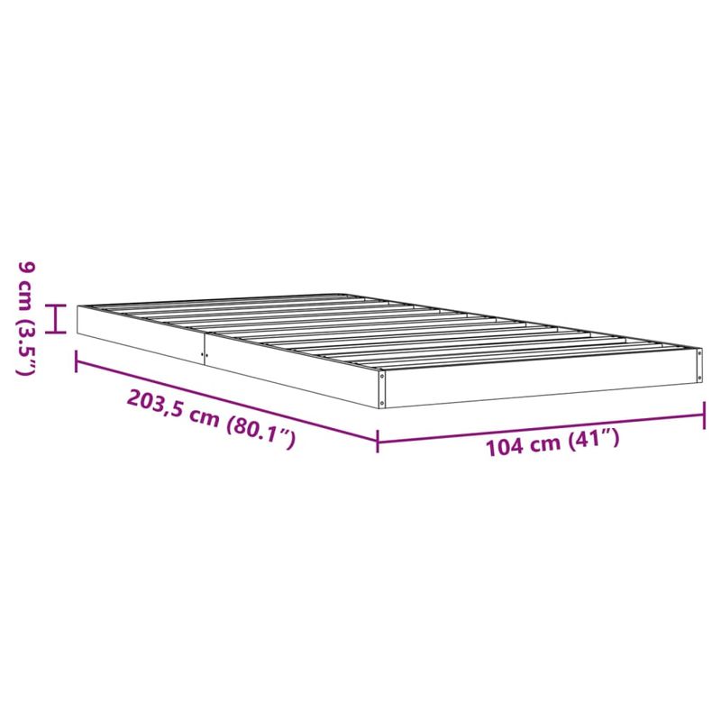 Casa si Gradina - Mobilier - Paturi si accesorii - Paturi - Cadru de pat, maro ceruit, 100x200 cm, lemn masiv de pin - Infinity.ro