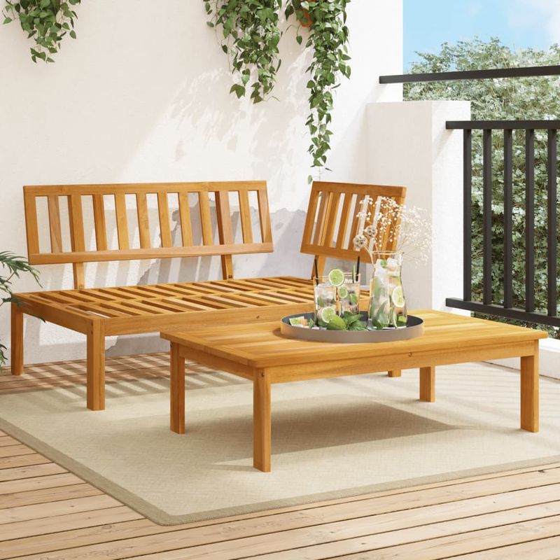 Casa si Gradina - Gradina si terasa - Mobilier exterior - Canapele si fotolii gradina - Set canapea din paleti de gradina, 2 piese, lemn masiv acacia - Infinity.ro