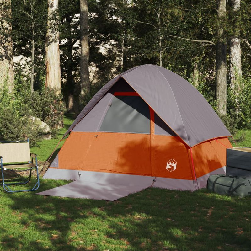 Sport si Outdoor - Camping - Corturi camping - Cort de camping pentru 4 persoane, gri/portocaliu, impermeabil - Infinity.ro