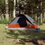 Sport si Outdoor - Camping - Corturi camping - Cort de familie cupola 6 persoane, gri/portocaliu, impermeabil - Infinity.ro