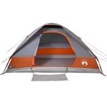 Sport si Outdoor - Camping - Corturi camping - Cort de familie cupola 6 persoane, gri/portocaliu, impermeabil - Infinity.ro