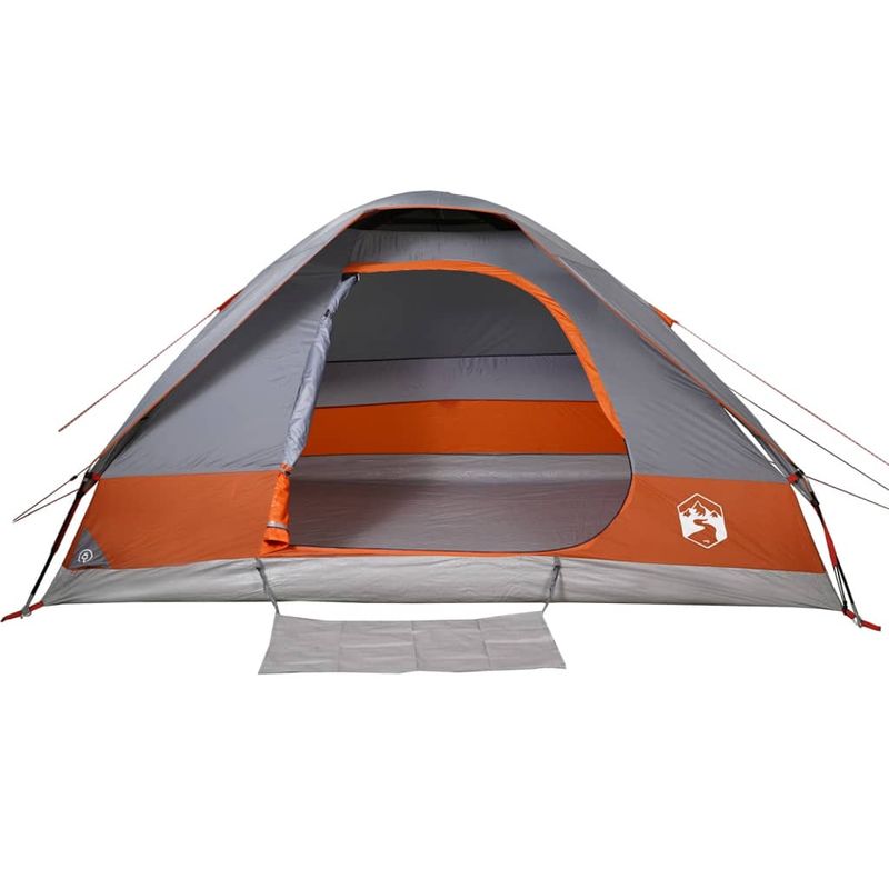 Sport si Outdoor - Camping - Corturi camping - Cort de familie cupola 6 persoane, gri/portocaliu, impermeabil - Infinity.ro