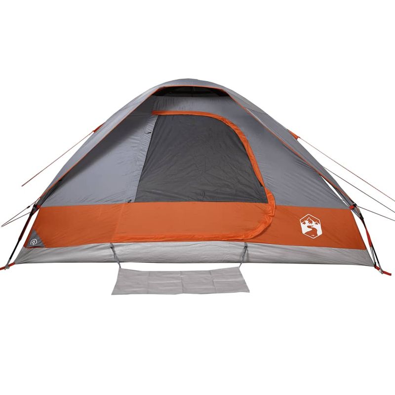 Sport si Outdoor - Camping - Corturi camping - Cort de familie cupola 6 persoane, gri/portocaliu, impermeabil - Infinity.ro