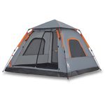 Sport si Outdoor - Camping - Corturi camping - Cort camping cupola 5 persoane, gri/portocaliu, setare rapida - Infinity.ro
