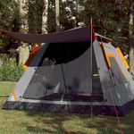 Sport si Outdoor - Camping - Corturi camping - Cort camping cupola 5 persoane, gri/portocaliu, setare rapida - Infinity.ro