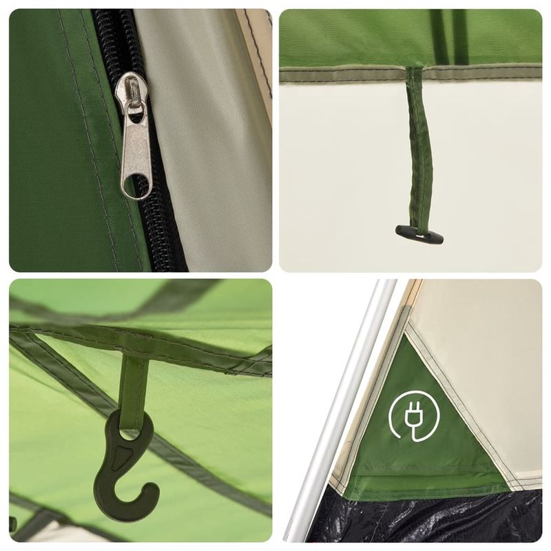 Sport si Outdoor - Camping - Corturi camping - Cort de familie cupola, 10 persoane, setare rapida, verde - Infinity.ro
