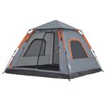 Sport si Outdoor - Camping - Corturi camping - Cort camping cupola 5 persoane, gri/portocaliu, setare rapida - Infinity.ro