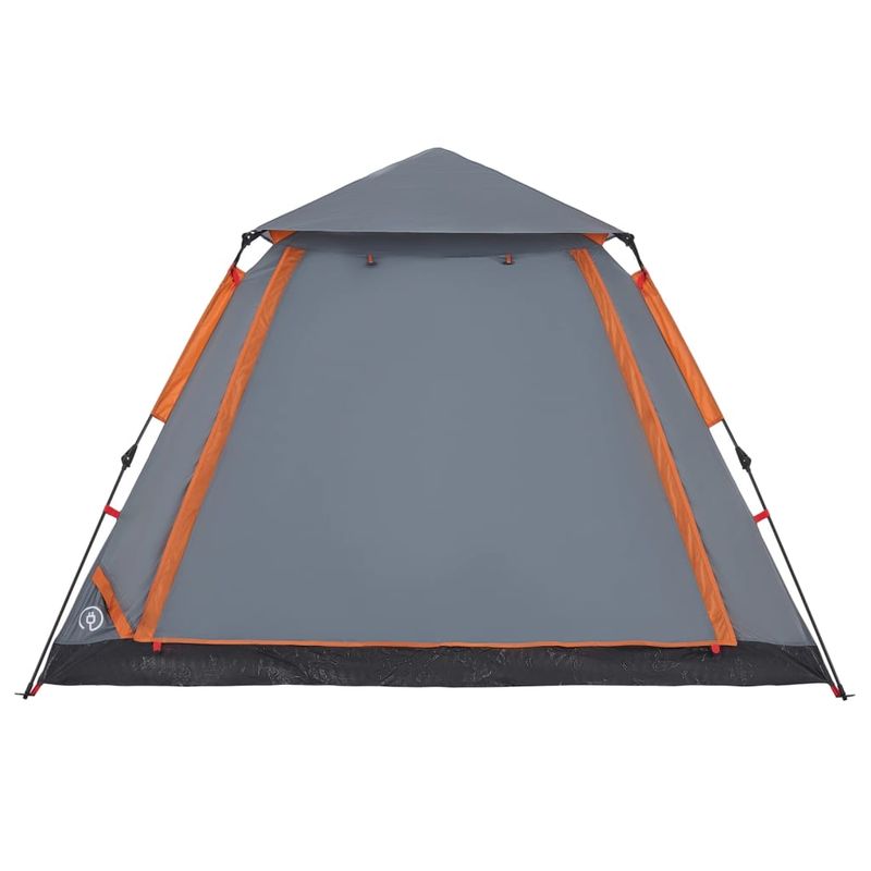 Sport si Outdoor - Camping - Corturi camping - Cort camping cupola 5 persoane, gri/portocaliu, setare rapida - Infinity.ro