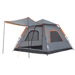 Sport si Outdoor - Camping - Corturi camping - Cort camping cupola 5 persoane, gri/portocaliu, setare rapida - Infinity.ro
