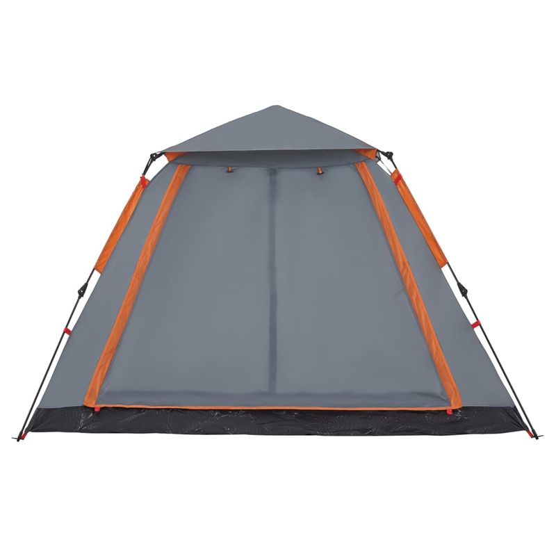 Sport si Outdoor - Camping - Corturi camping - Cort camping cupola 5 persoane, gri/portocaliu, setare rapida - Infinity.ro