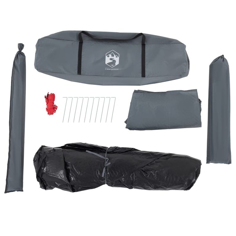 Sport si Outdoor - Camping - Corturi camping - Cort camping cupola 5 persoane, gri/portocaliu, setare rapida - Infinity.ro