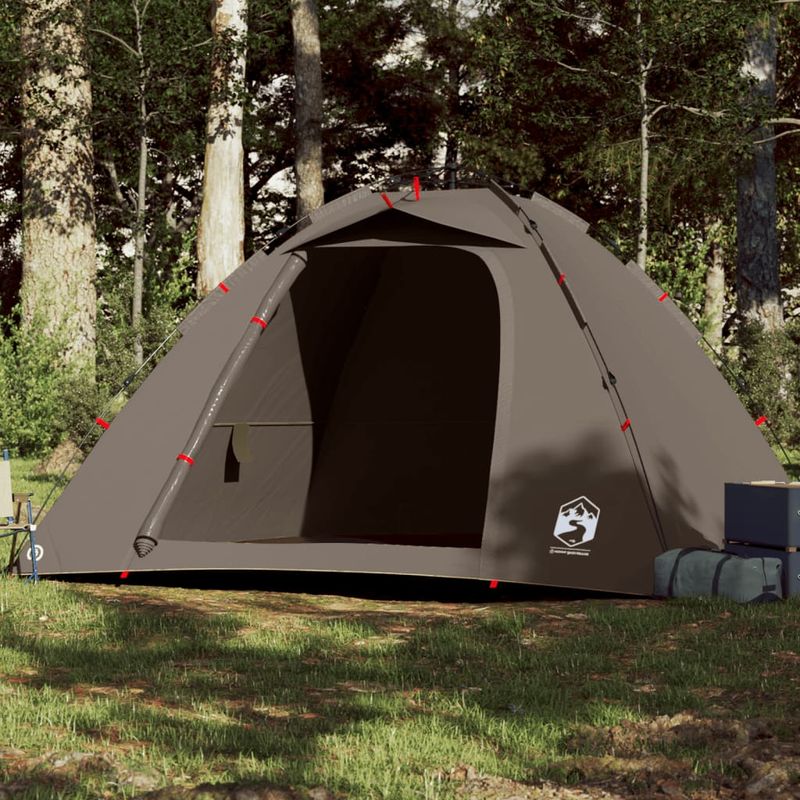 Sport si Outdoor - Camping - Corturi camping - Cort de pescuit pentru 4 persoane, maro, setare rapida - Infinity.ro