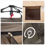 Sport si Outdoor - Camping - Corturi camping - Cort de pescuit pentru 4 persoane, maro, setare rapida - Infinity.ro