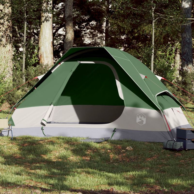 Sport si Outdoor - Camping - Corturi camping - Cort de camping cupola pentru 6 persoane, verde, impermeabil - Infinity.ro