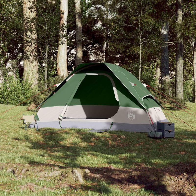 Sport si Outdoor - Camping - Corturi camping - Cort de camping cupola pentru 6 persoane, verde, impermeabil - Infinity.ro