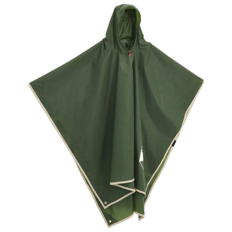 Sport si Outdoor - Camping - Accesorii camping si drumetii - Poncho de ploaie cu gluga, design 2 in 1, verde, 223x145 cm - Infinity.ro