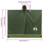 Sport si Outdoor - Camping - Accesorii camping si drumetii - Poncho de ploaie cu gluga, design 2 in 1, verde, 223x145 cm - Infinity.ro
