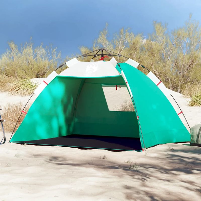 Sport si Outdoor - Camping - Corturi camping - Cort camping 2 persoane verde marin impermeabil setare rapida - Infinity.ro