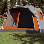 Sport si Outdoor - Camping - Corturi camping - Cort de familie pentru 7 persoane gri/ portocaliu setare rapida - Infinity.ro