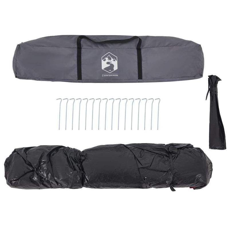 Sport si Outdoor - Camping - Corturi camping - Cort de familie pentru 7 persoane gri/ portocaliu setare rapida - Infinity.ro