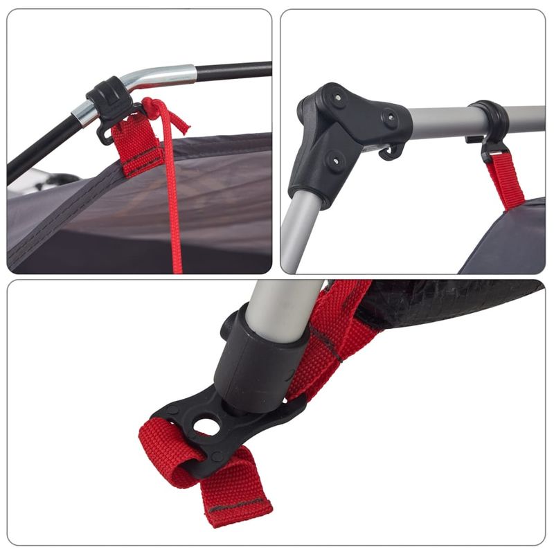 Sport si Outdoor - Camping - Corturi camping - Cort de familie pentru 7 persoane gri/ portocaliu setare rapida - Infinity.ro