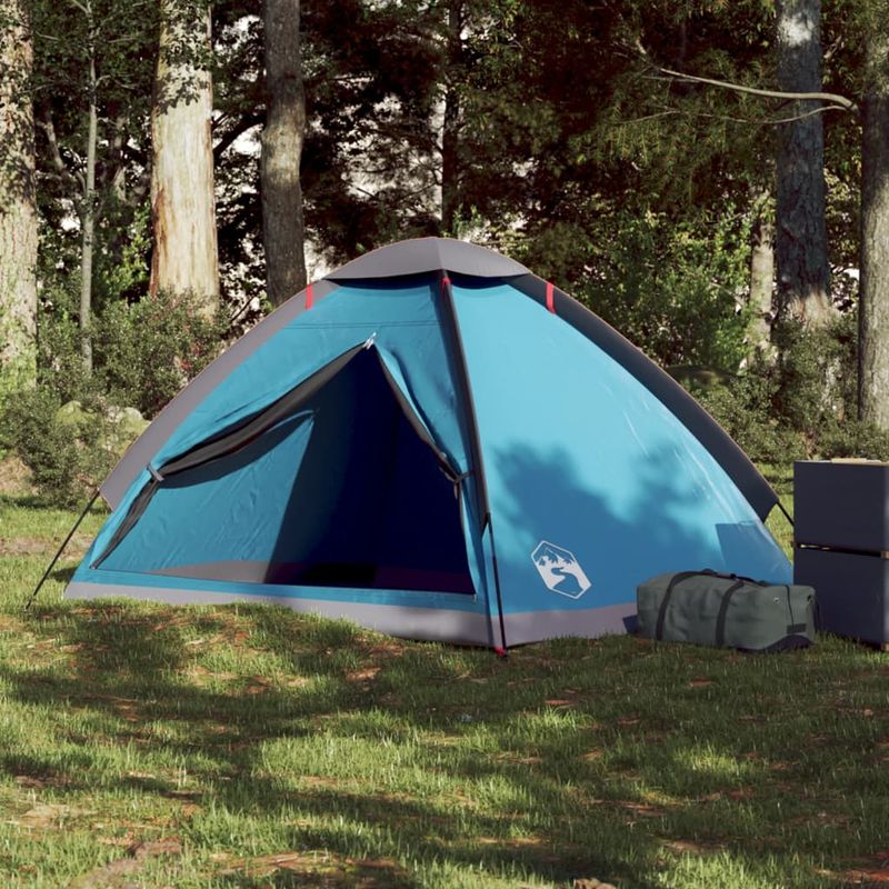 Sport si Outdoor - Camping - Corturi camping - Cort de camping cupola pentru 2 persoane, albastru, impermeabil - Infinity.ro