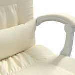 Casa si Gradina - Mobilier - Scaune si fotolii - Scaune - Scaun de birou rabatabil cu masaj, crem, piele ecologica - Infinity.ro