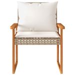 Casa si Gradina - Gradina si terasa - Mobilier exterior - Seturi mobila gradina - Set bistro cu perne, 3 piese, bej, poliratan si lemn acacia - Infinity.ro