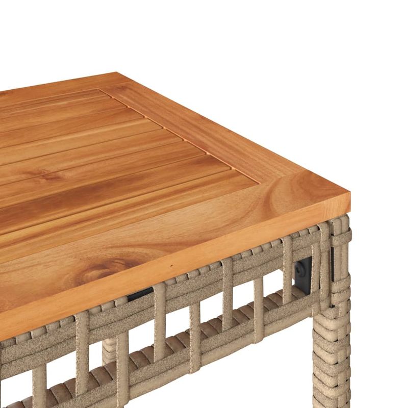 Casa si Gradina - Gradina si terasa - Mobilier exterior - Seturi mobila gradina - Set bistro cu perne, 3 piese, bej, poliratan si lemn acacia - Infinity.ro