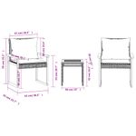 Casa si Gradina - Gradina si terasa - Mobilier exterior - Seturi mobila gradina - Set bistro cu perne, 3 piese, bej, poliratan si lemn acacia - Infinity.ro