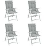 Casa si Gradina - Textile si covoare - Perne si pilote - Perne decorative - Perne scaun cu spatar inalt 4 buc. melanj gri 120x50x4cm textil, gri deschis melange - Infinity.ro