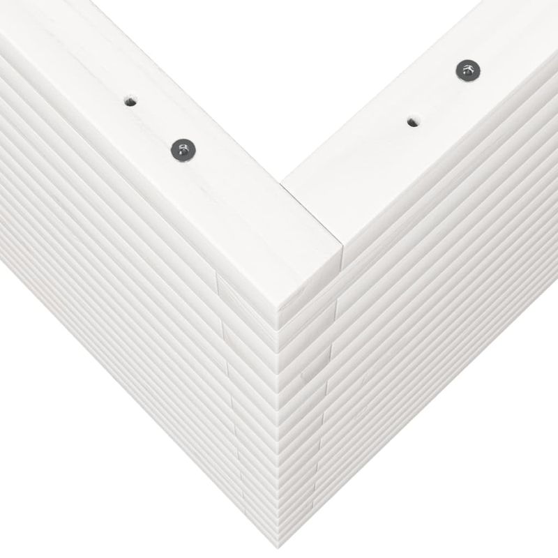 Casa si Gradina - Gradinarit si plante - Plante si ghivece - Ghivece si suporturi - Jardiniera de gradina, alb, 90x60x68,5 cm, lemn masiv de pin - Infinity.ro