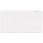 Casa si Gradina - Gradinarit si plante - Plante si ghivece - Ghivece si suporturi - Jardiniera de gradina, alb, 90x90x49,5 cm, lemn masiv de pin - Infinity.ro