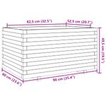 Casa si Gradina - Gradinarit si plante - Plante si ghivece - Ghivece si suporturi - Jardiniera de gradina, 90x60x49,5 cm, lemn de pin impregnat - Infinity.ro