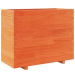 Casa si Gradina - Gradinarit si plante - Plante si ghivece - Ghivece si suporturi - Jardiniera gradina, maro ceruit, 90x40x72,5 cm, lemn masiv pin - Infinity.ro