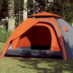 Sport si Outdoor - Camping - Corturi camping - Cort camping cupola 4 persoane, gri/portocaliu, setare rapida - Infinity.ro